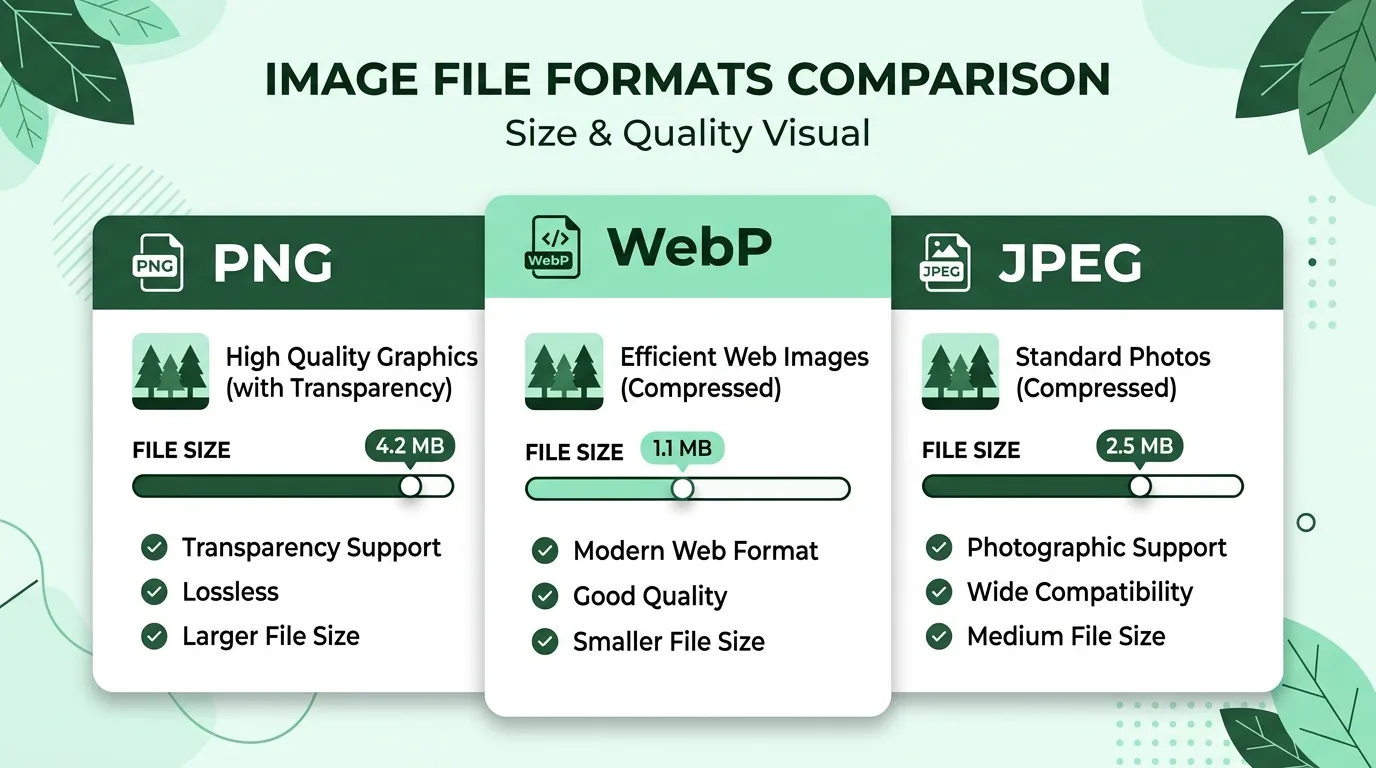 PNG vs WebP vs JPEG: Complete Format Comparison & Conversion Guide 2025